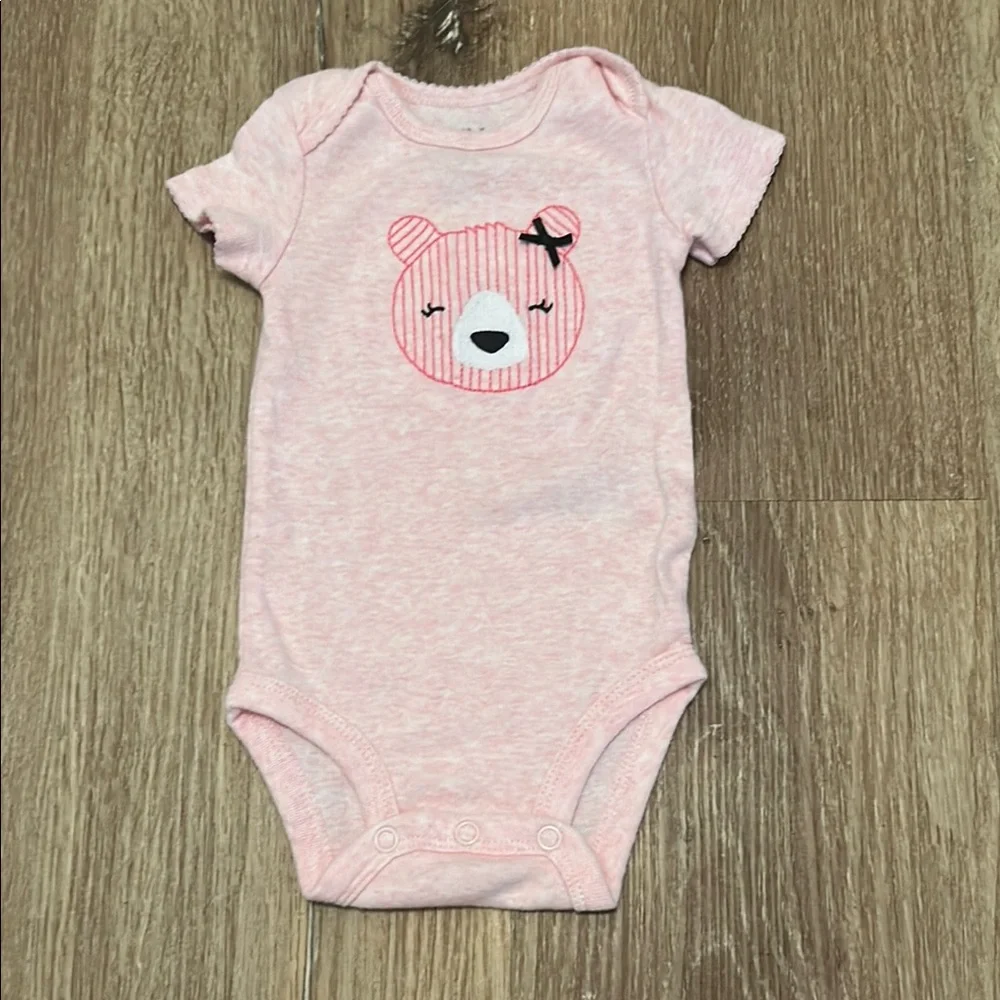 Carter's Pink Bear Baby Bodysuit